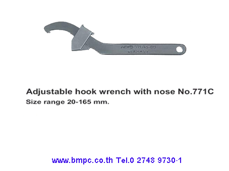 Hook wrench with nose