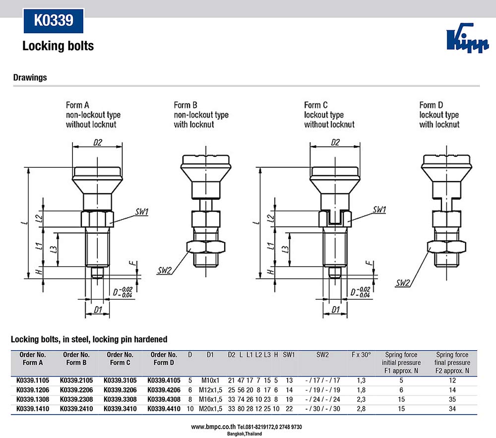 Locking bolt